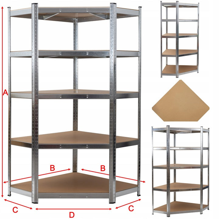 Metal storage rack Dooc 180 x 270 x 40 cm max 175 kg per shelf SET Manufacturer Dooc