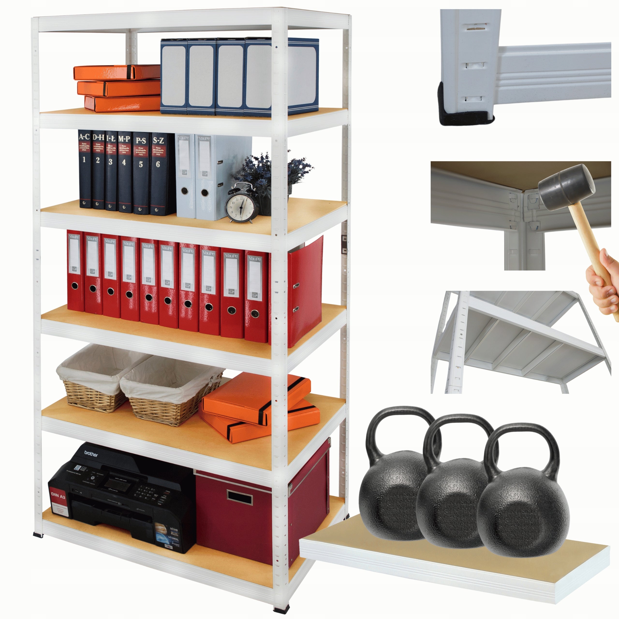 Metal storage rack HELIOS 213x90x40cm 6Px350kg SOLID