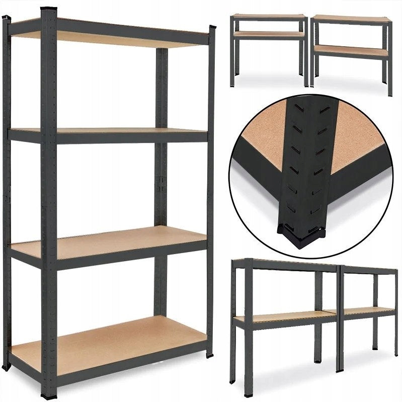 Metal storage rack HÖGLER 180x90x40cm max 150kg per shelf