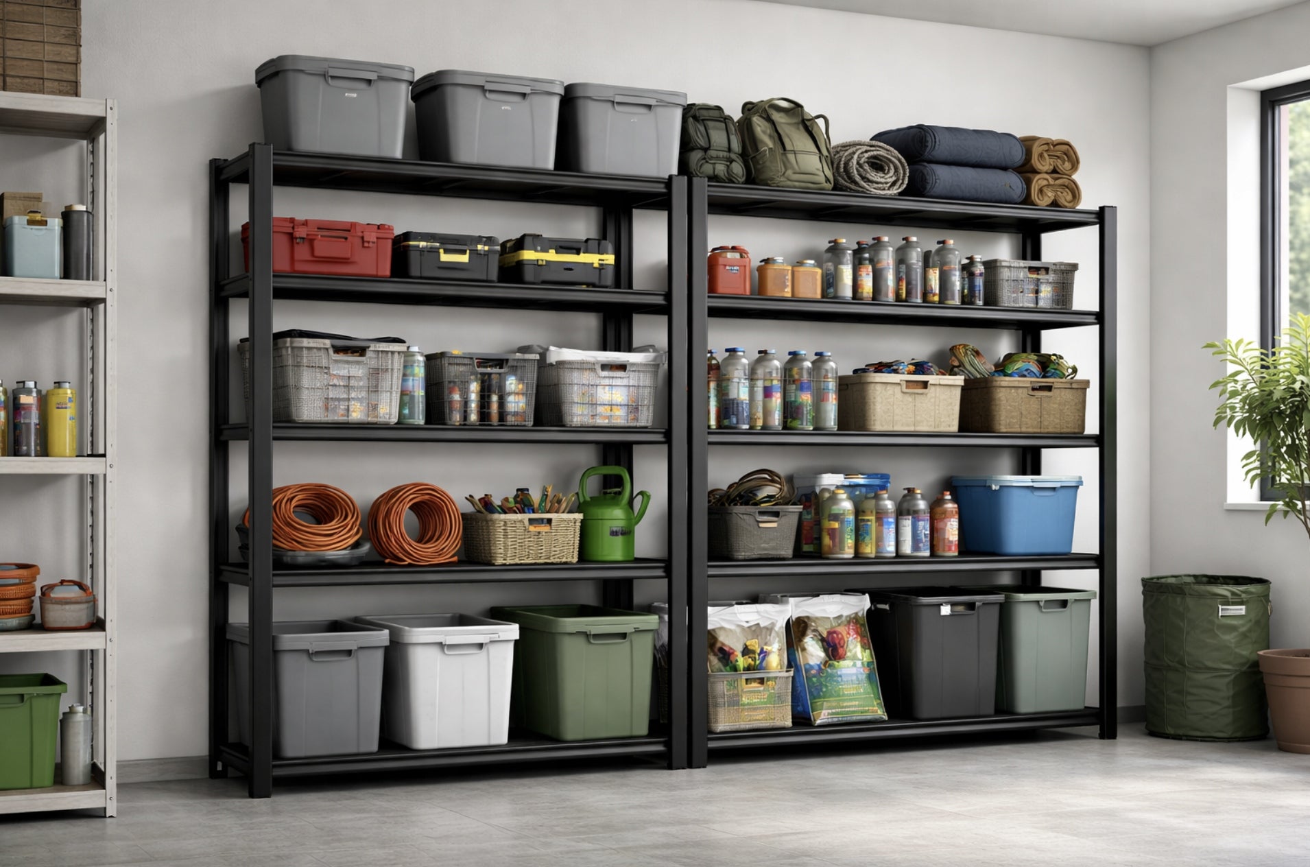Metal storage rack METIS 200×240×40 cm Loft for office basement garage Manufacturer code LM 2