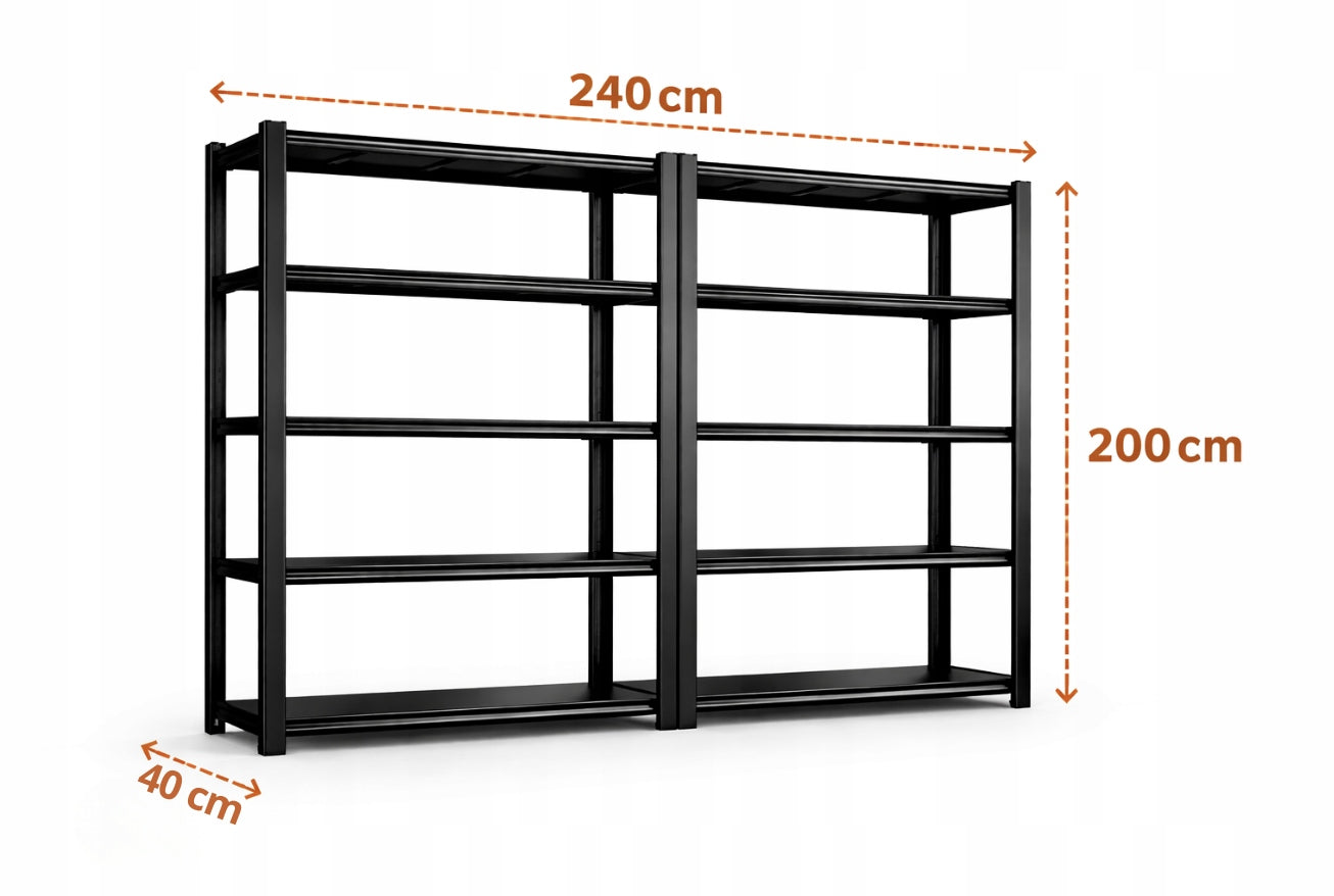 Metal storage rack METIS 200×240×40 cm Loft for office basement garage Packaging status original