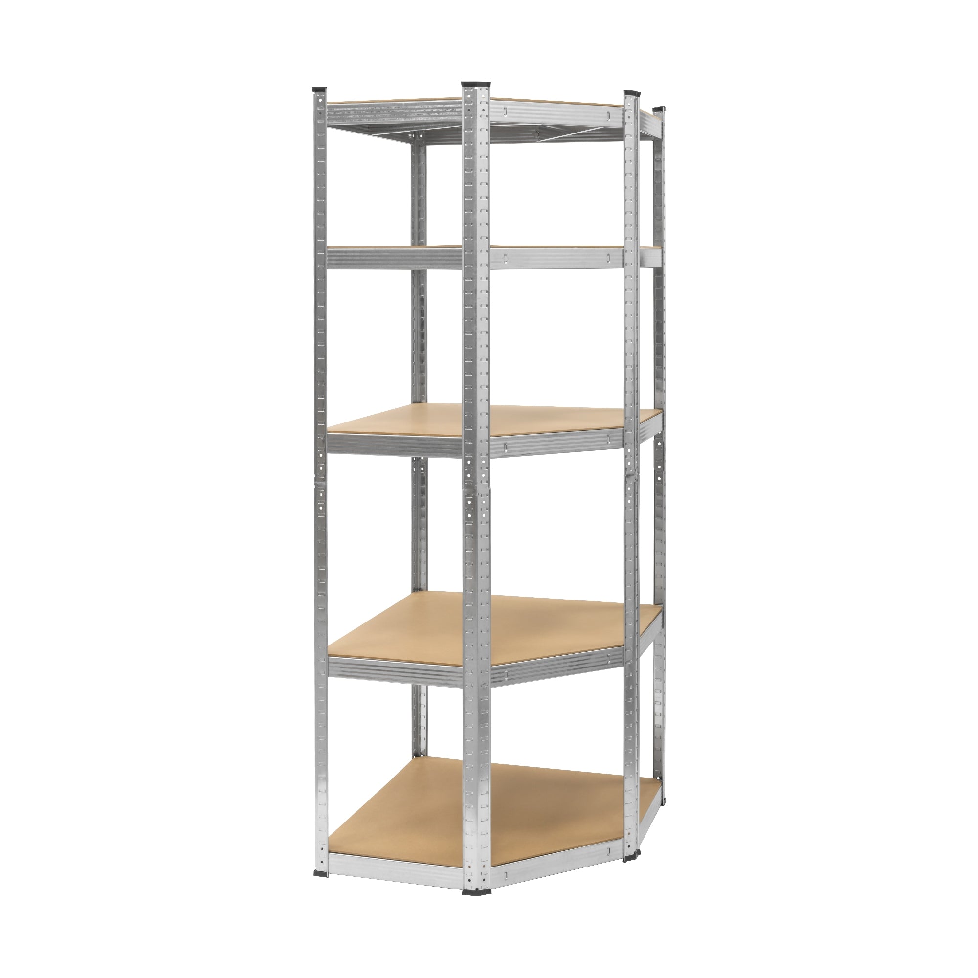 Metal storage rack corner 5 garage shelves 180x40x70cm 875kg Rebel Packaging status original