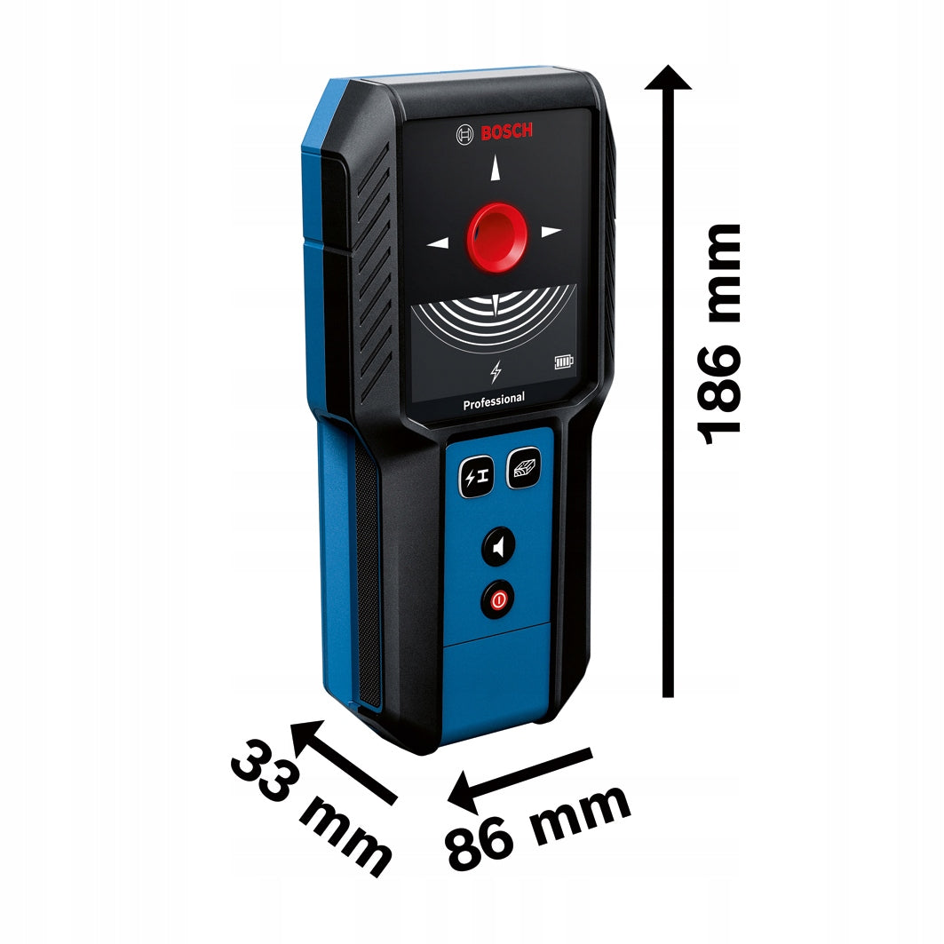 Metal wood wire detector BOSCH GMS 120-27 0601081700 ETUI Power supply batteries
