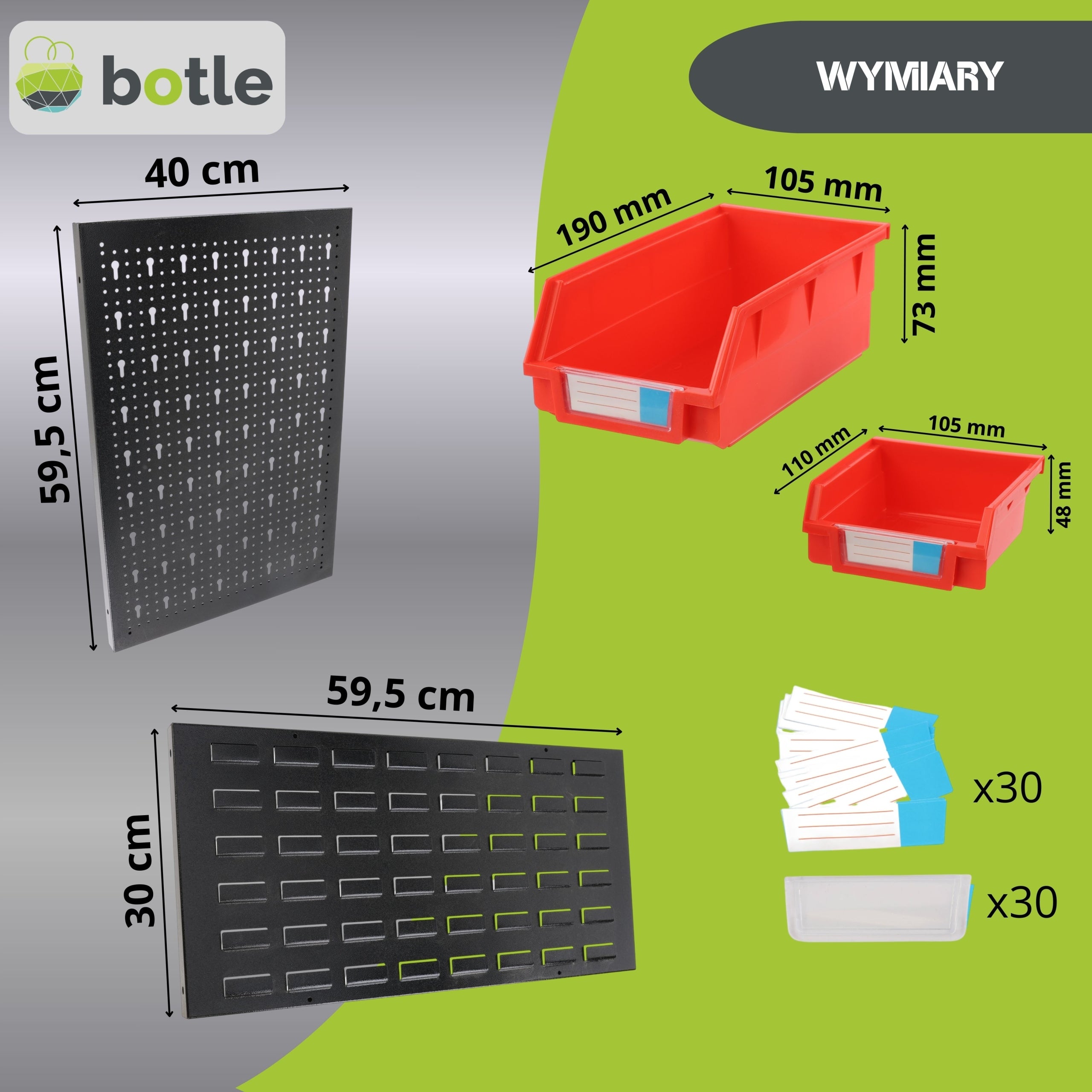 Metal workshop tool board 120x90cm 30 containers botle Kind pegboard