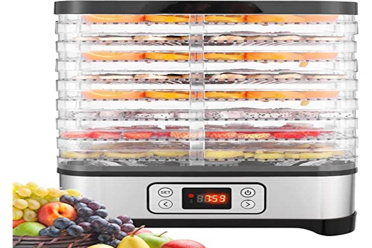 Meykey Hmb5330 8 LCD Food Dryer, 8 Trays, 400W, Steel