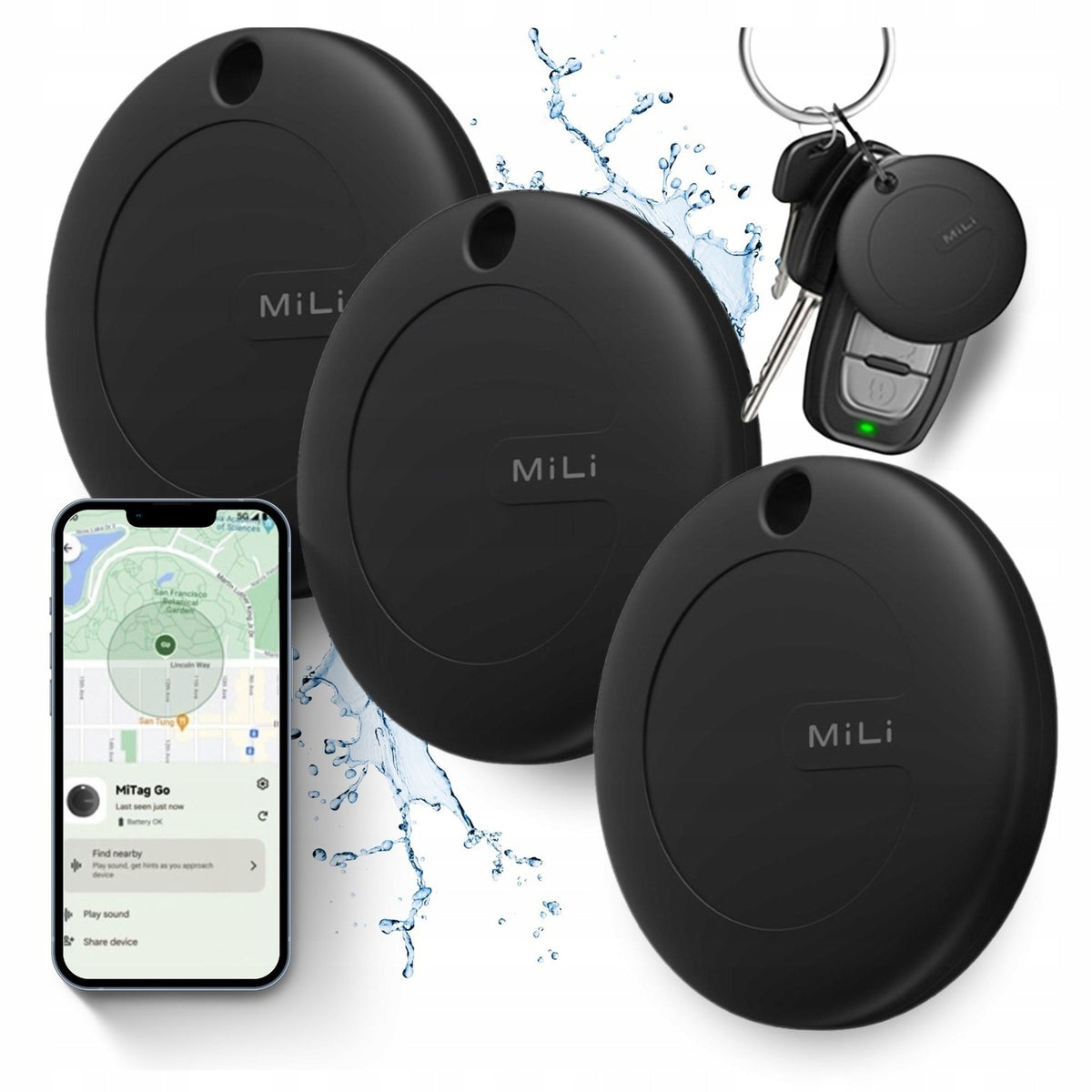 MiLi MiTag 3x ANDROID BT GPS Locator for Dog Luggage Key Backpack EAN (GTIN) 6938012333851