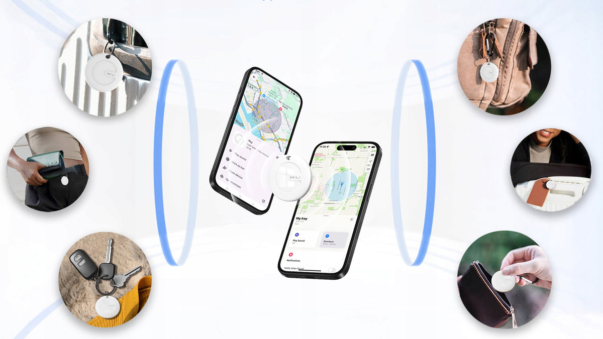 MiLi MiTag 4x GPS DUO Android iOS APPLE Locator for Key Backpack Manufacturer code MILI MITAG DUO