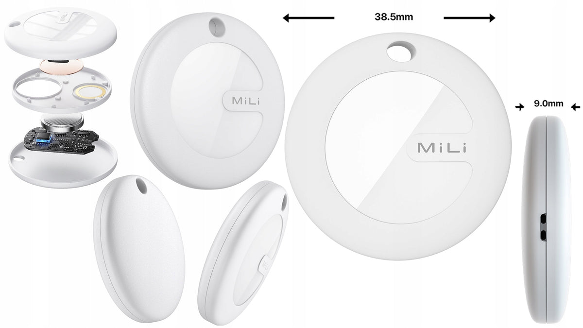 MiLi MiTag BT GPS Locator for iOS APPLE + Keychain Case Packaging status original