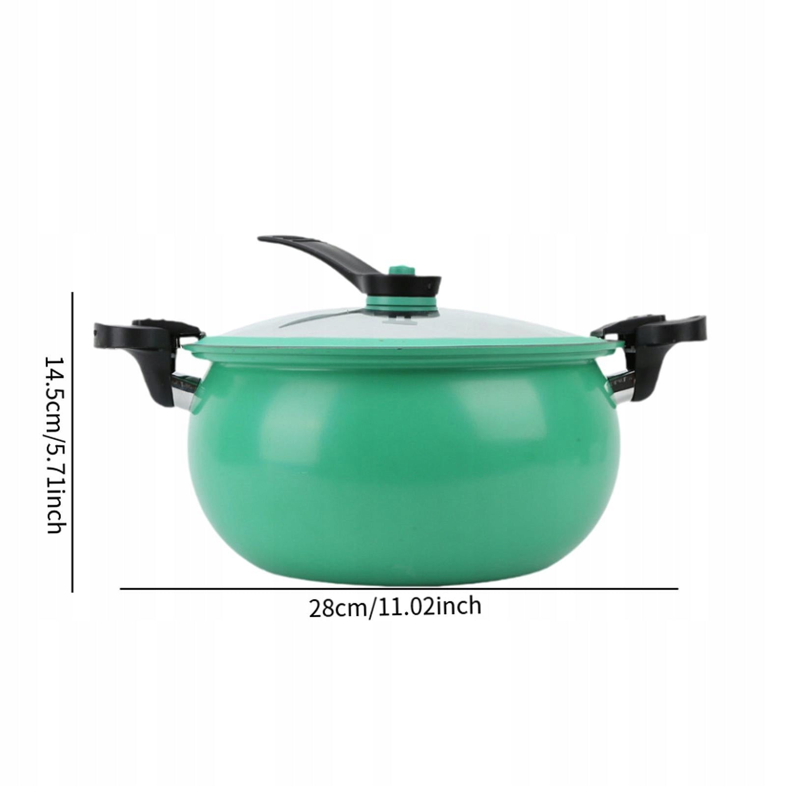 Micro Pressure Cooker Cooking Pot 7L Double Handle Saucepan with Lid green Brand no brand
