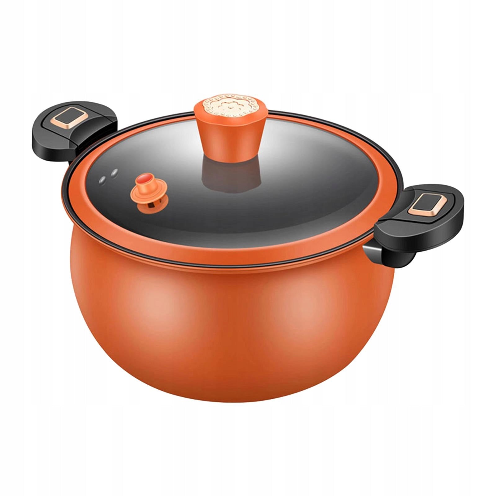 Micro Pressure Cooker Kitchenware Household Cooking Pots Soup Meat orange