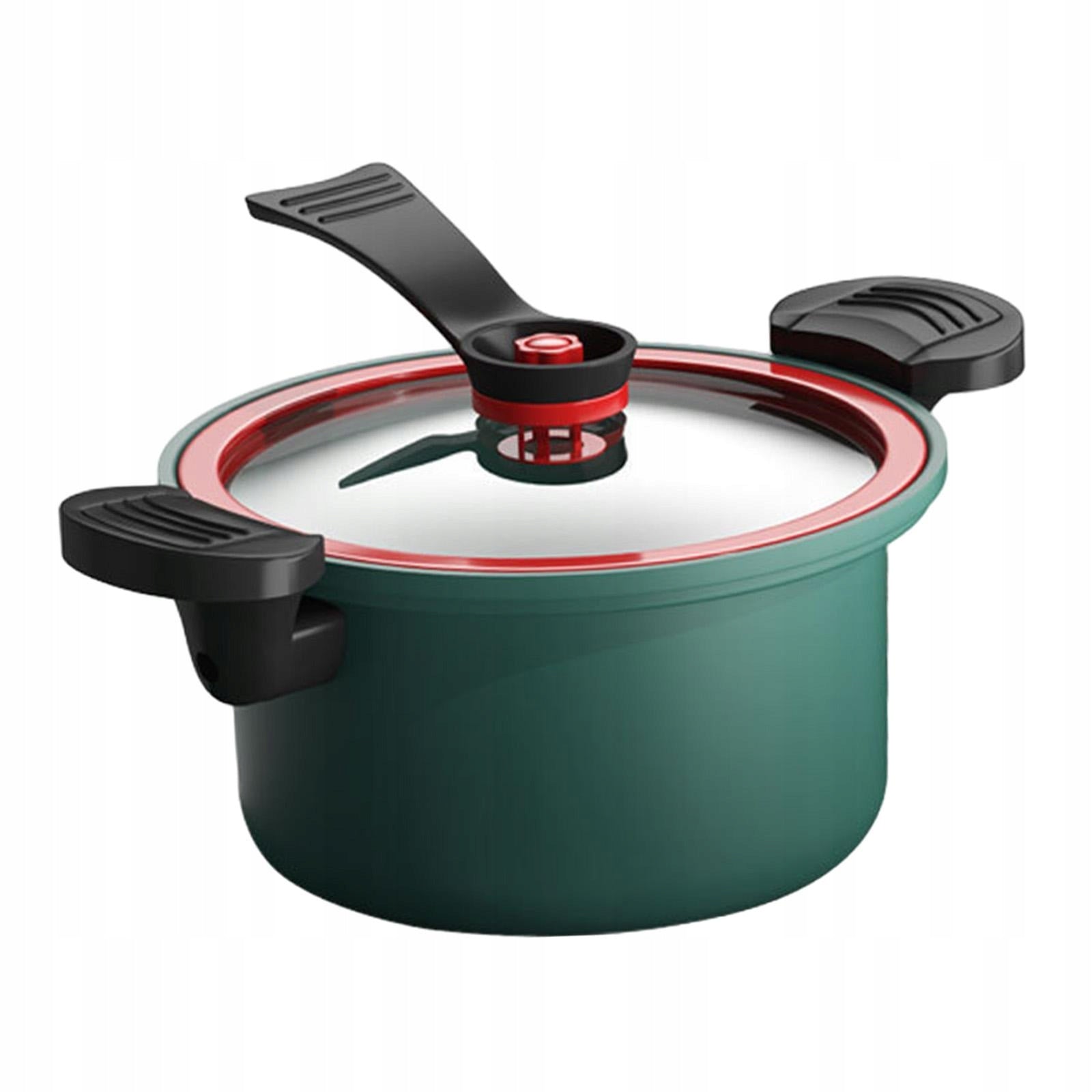 Micro Pressure Simmer Pot Locking Lid Easy Clean Multi Cooker Anti green Brand no brand