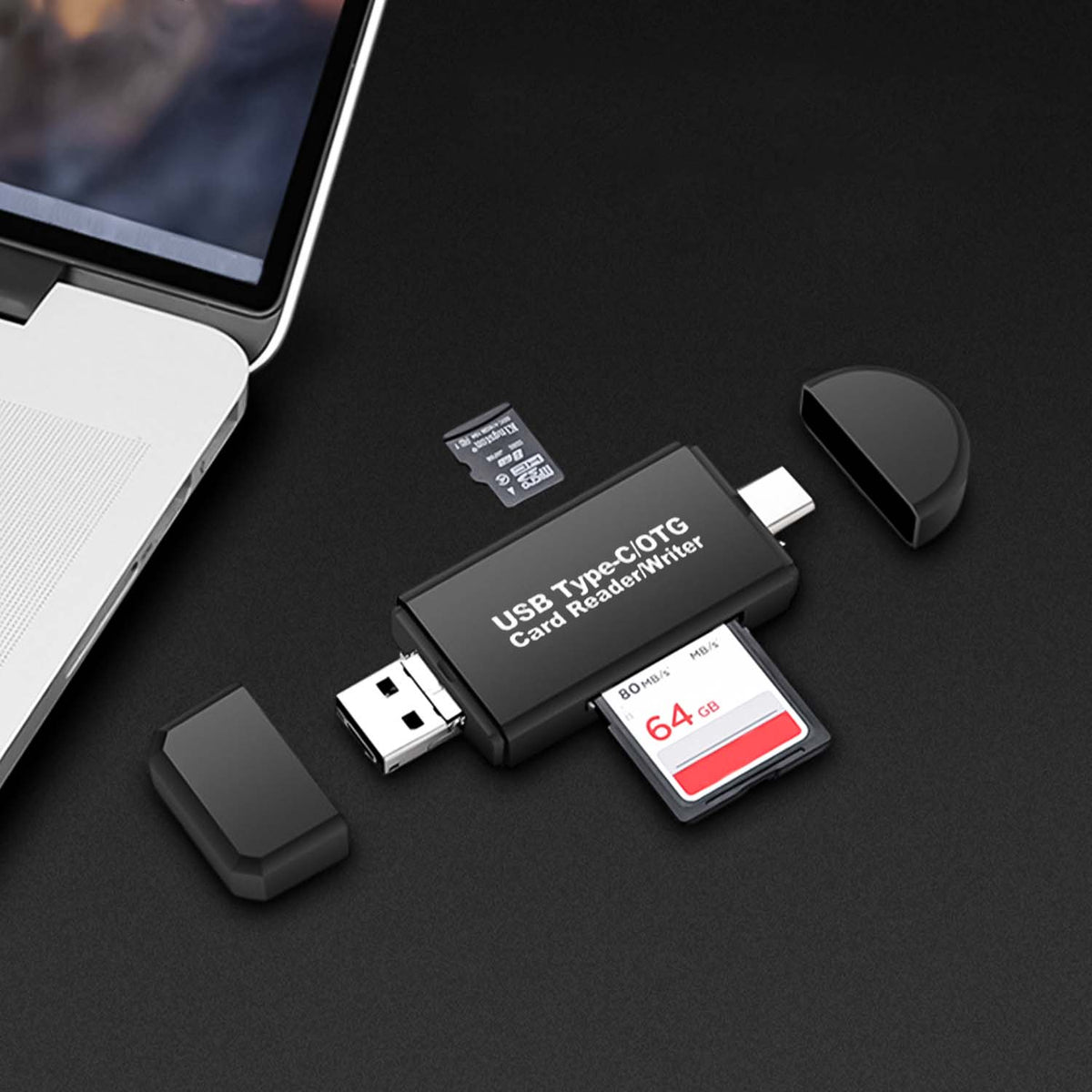 Micro SD TF Memory Card Reader USB-C USB MicroUSB 5in1 FOR PHONE LAPTOP Packaging status original