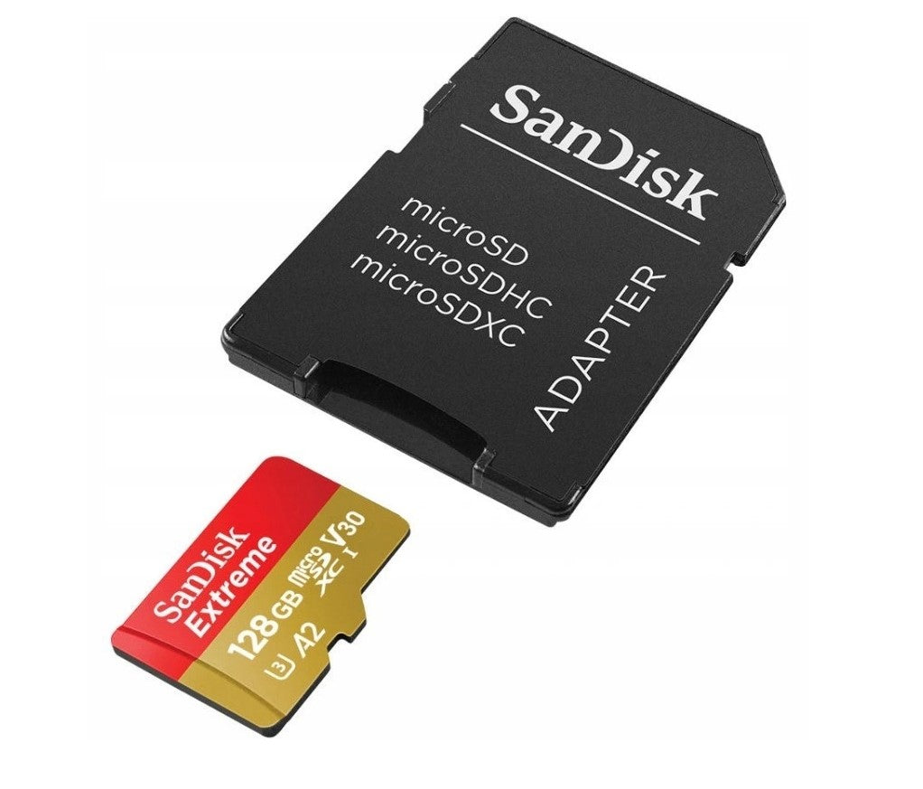 Micro SD memory card SANDISK EXTREME 128GB 190/90 V30 Manufacturer SanDisk