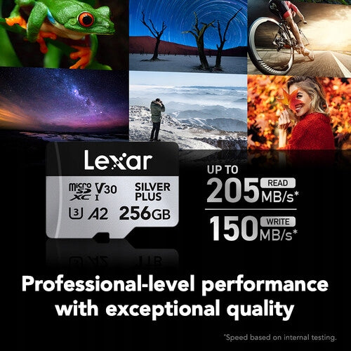 MicroSDXC Memory Card Lexar SILVER PLUS 256 GB UHS-I U3 V30 A2 2 EAN (GTIN) 843367135349