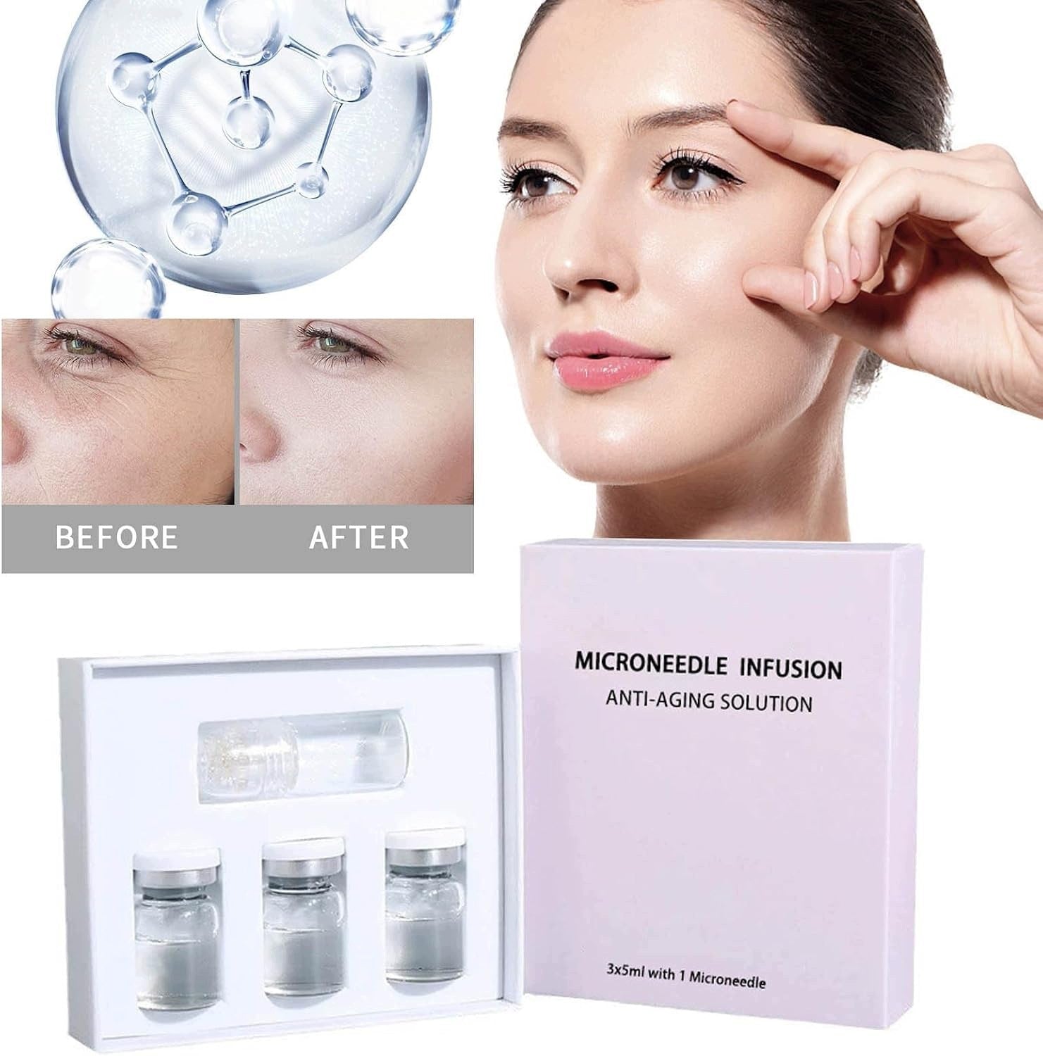 Microinfusion Kit Mesotherapy Serum Anti Aging 3x5ml 1 Head