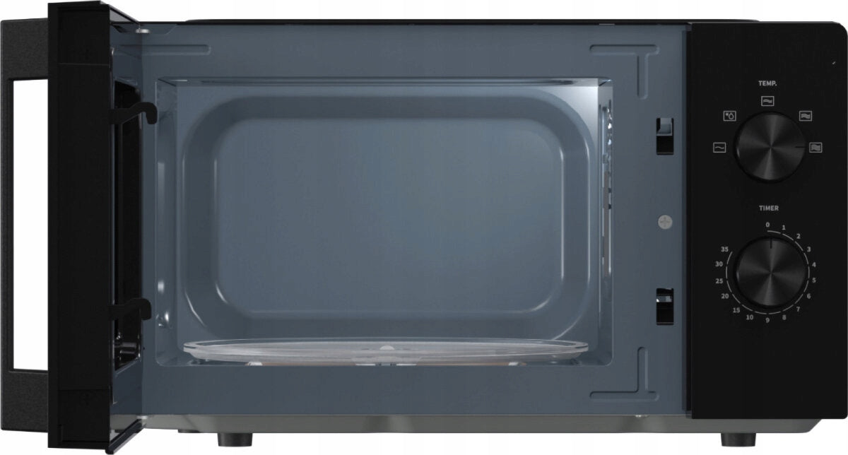 Microwave Black 20L 700W 5 Power Levels Lighting Plate Dominant color black