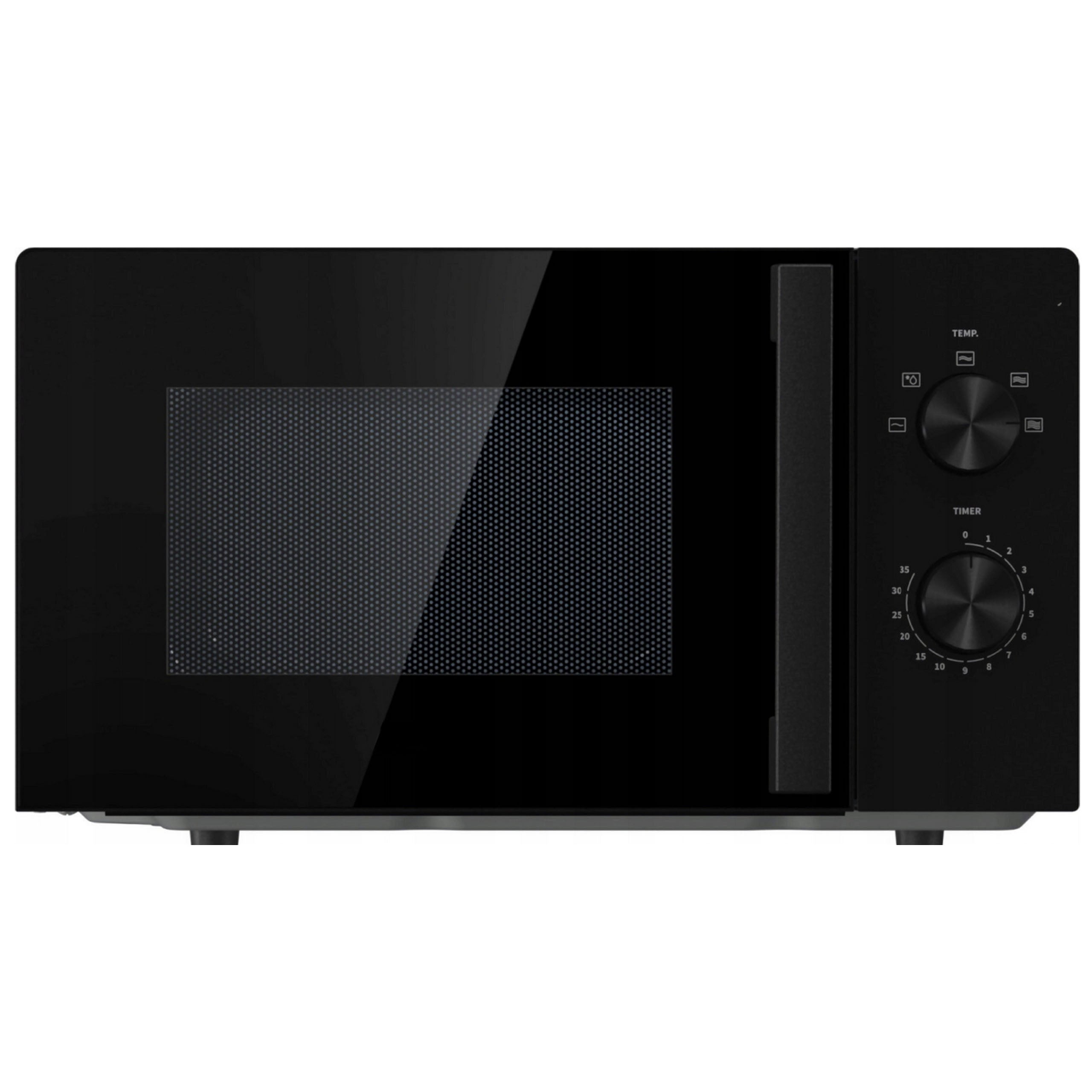 Microwave Black 20L 700W 5 Power Levels Lighting Plate