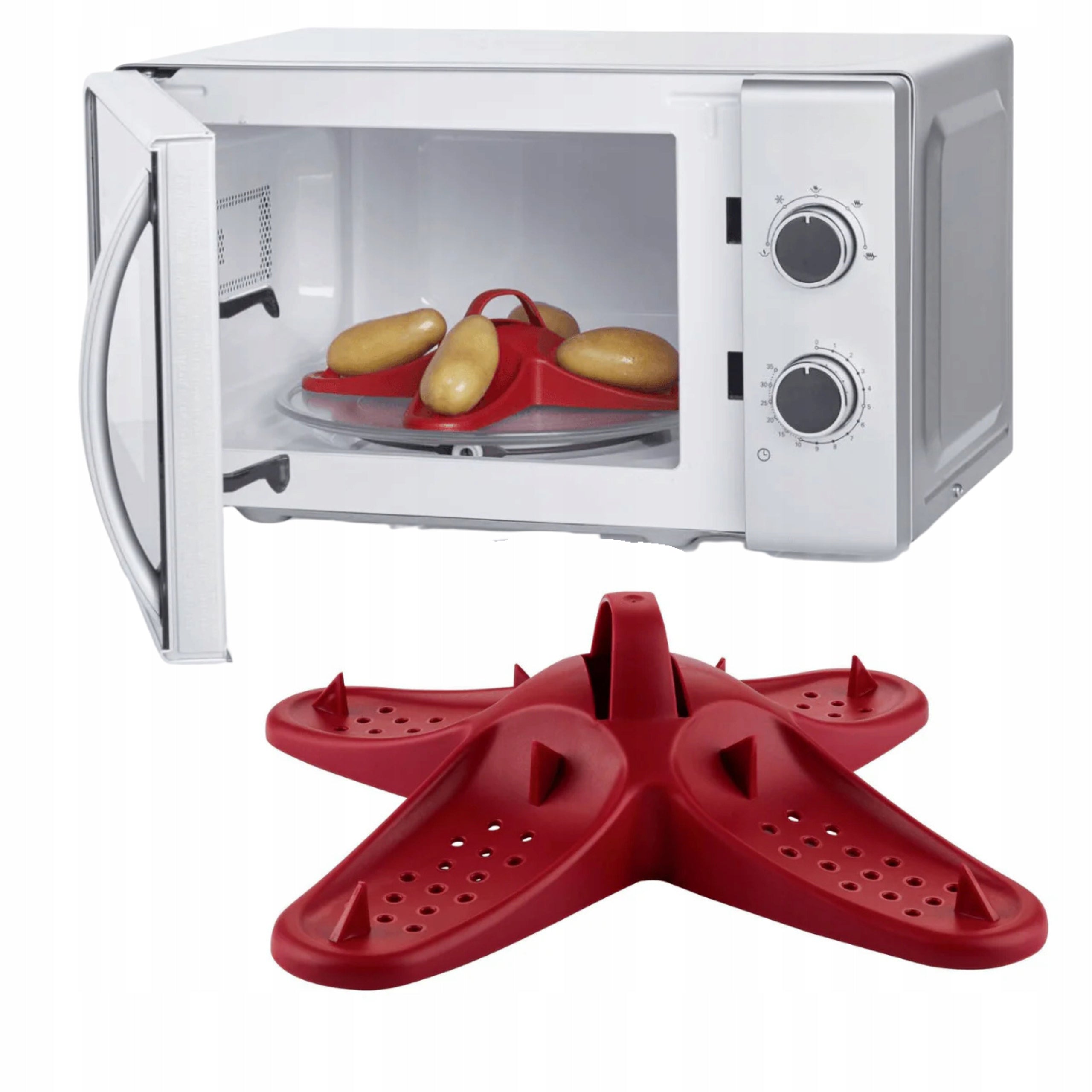 Microwave Free Potato Cooking Utensil BPA Free for 4 Potatoes