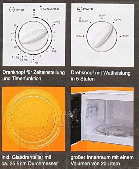 Microwave, Microwave STARQ 20L 700W White, Timer, Defrosting Manufacturer code starq
