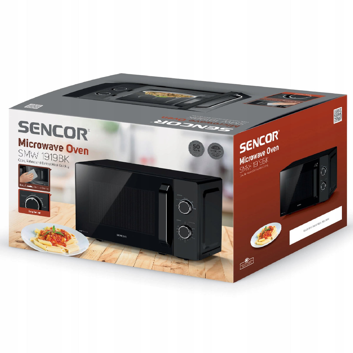Microwave Oven 700W 20L 5 POWER black Sencor SMW 1919BK Manufacturer code SMW 1919BK