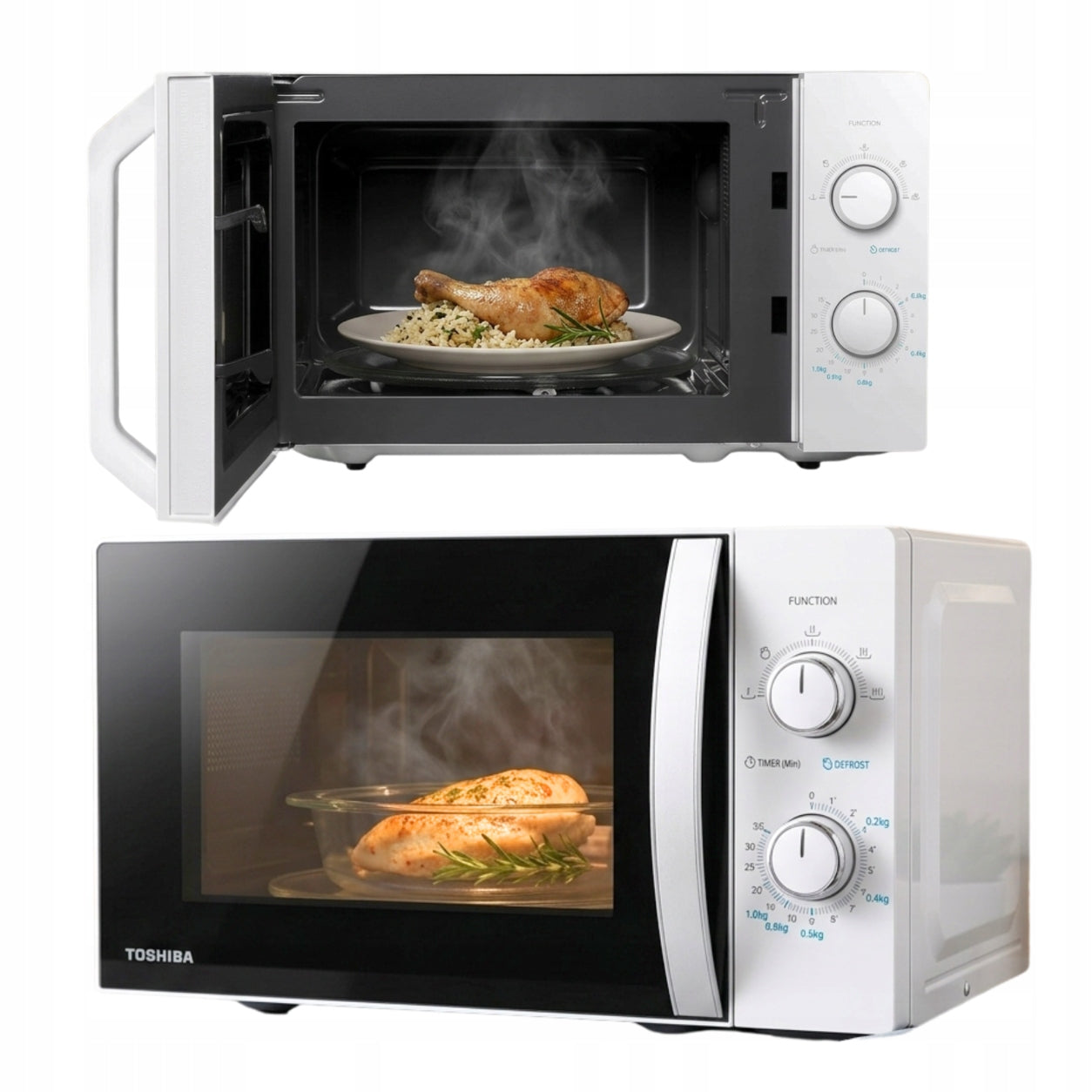 Microwave Oven Toshiba MW2-MM20P(WH) 20L 800W White Freestanding Power