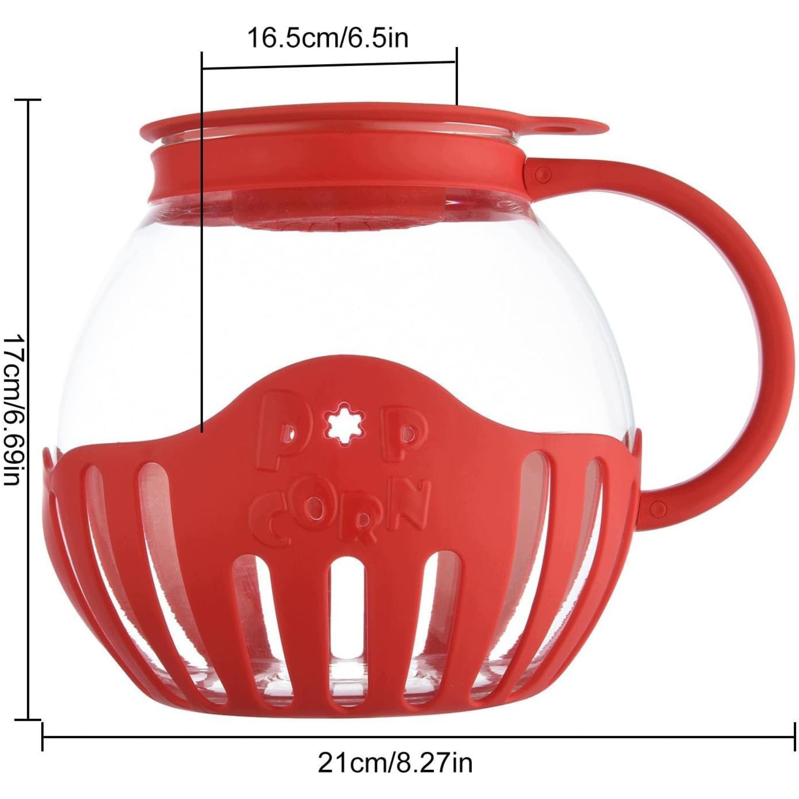 Microwave Popcorn Machine Fat Free For Dishwasher BPA Free 2,25l Packaging status original