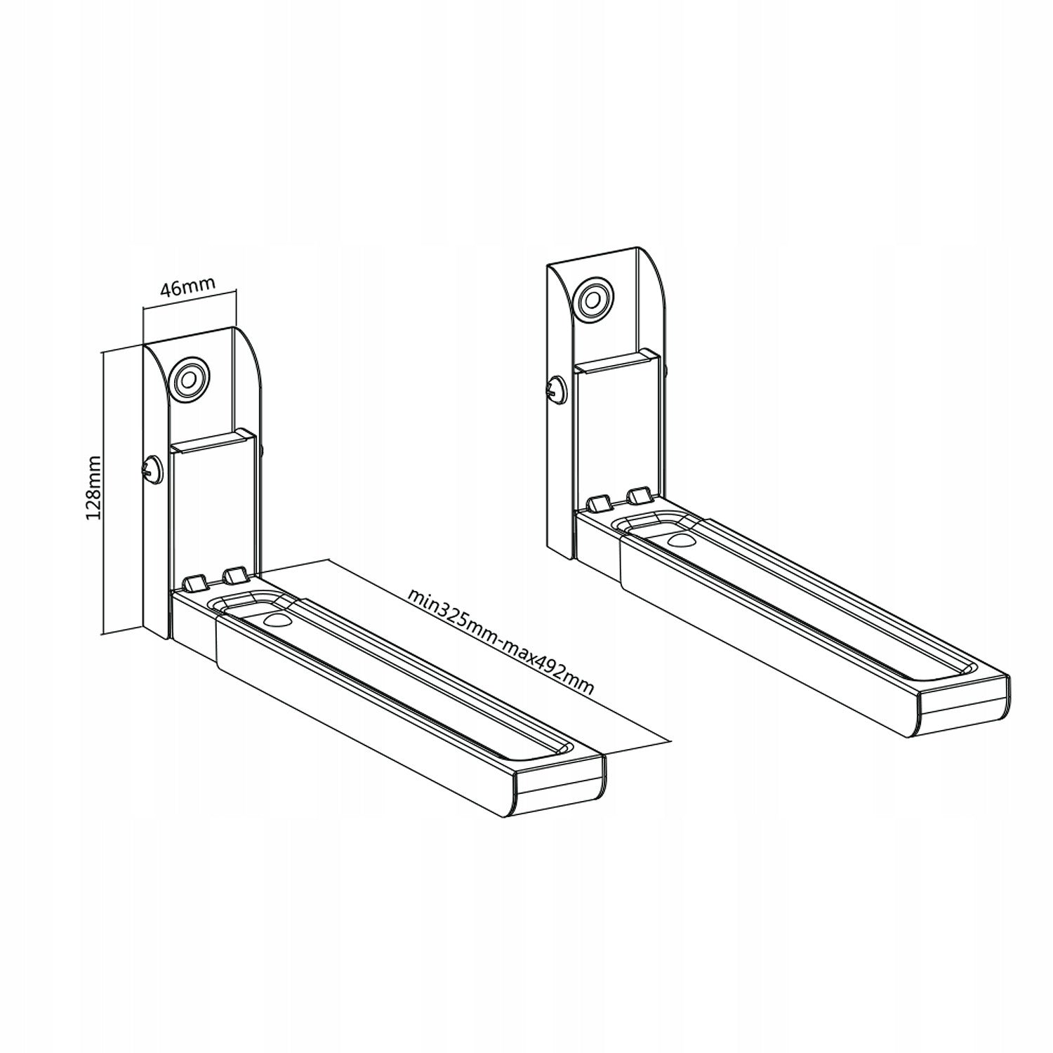 Microwave Shelf Holder Tuner Printer White 30kg Paws Mount Packaging status original