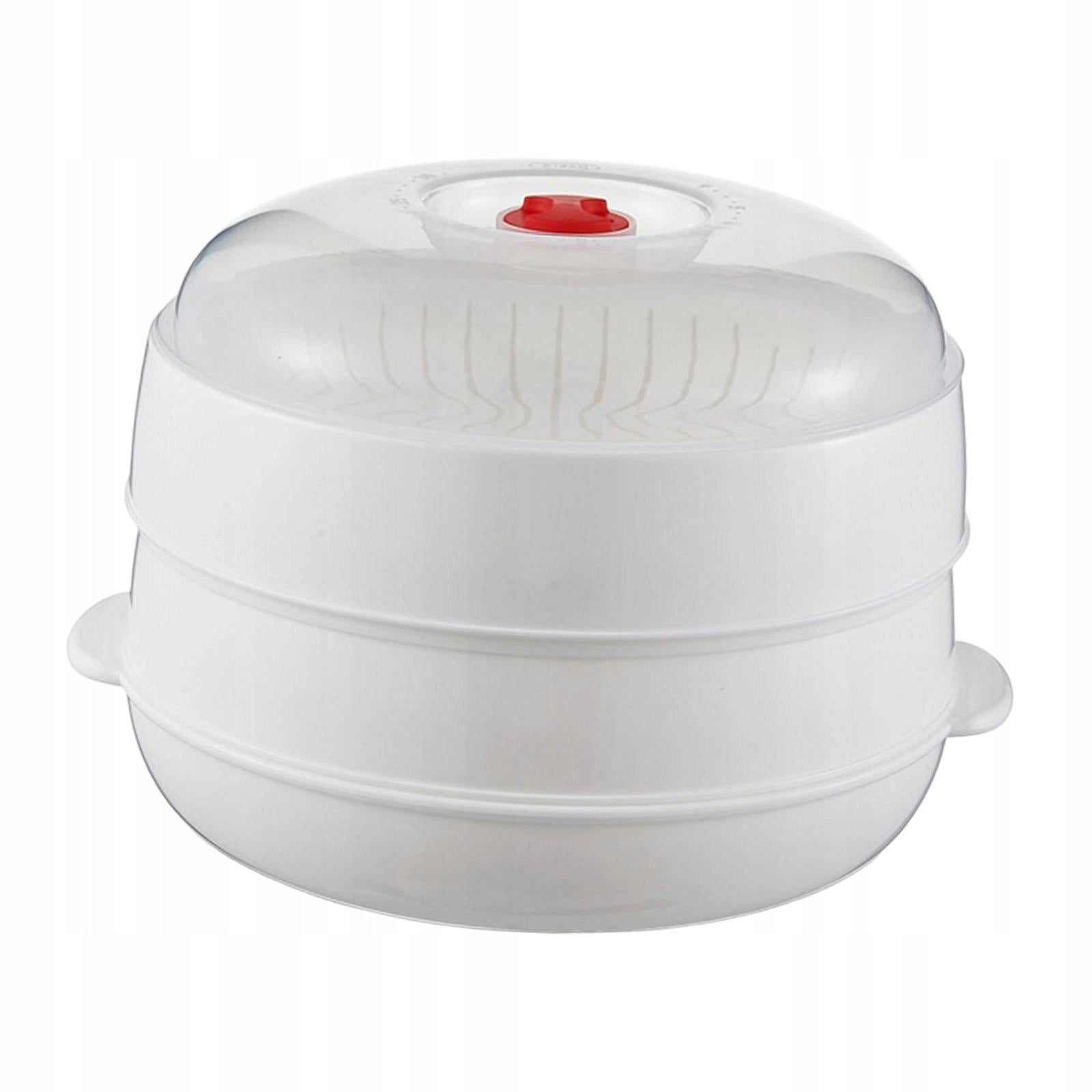Microwave Steamer Pot 2 Layer Microwave Cookware for Vegetables Fish Ramen Brand no brand