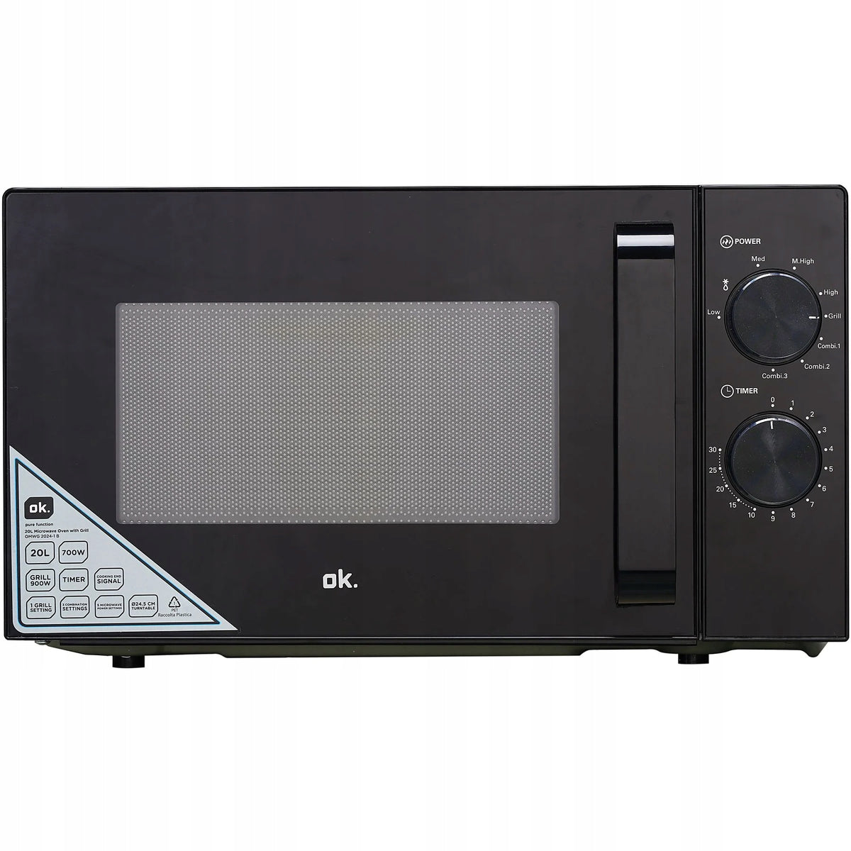 Microwave oven OK with grill function 20l OMWG 2024-1 B Black