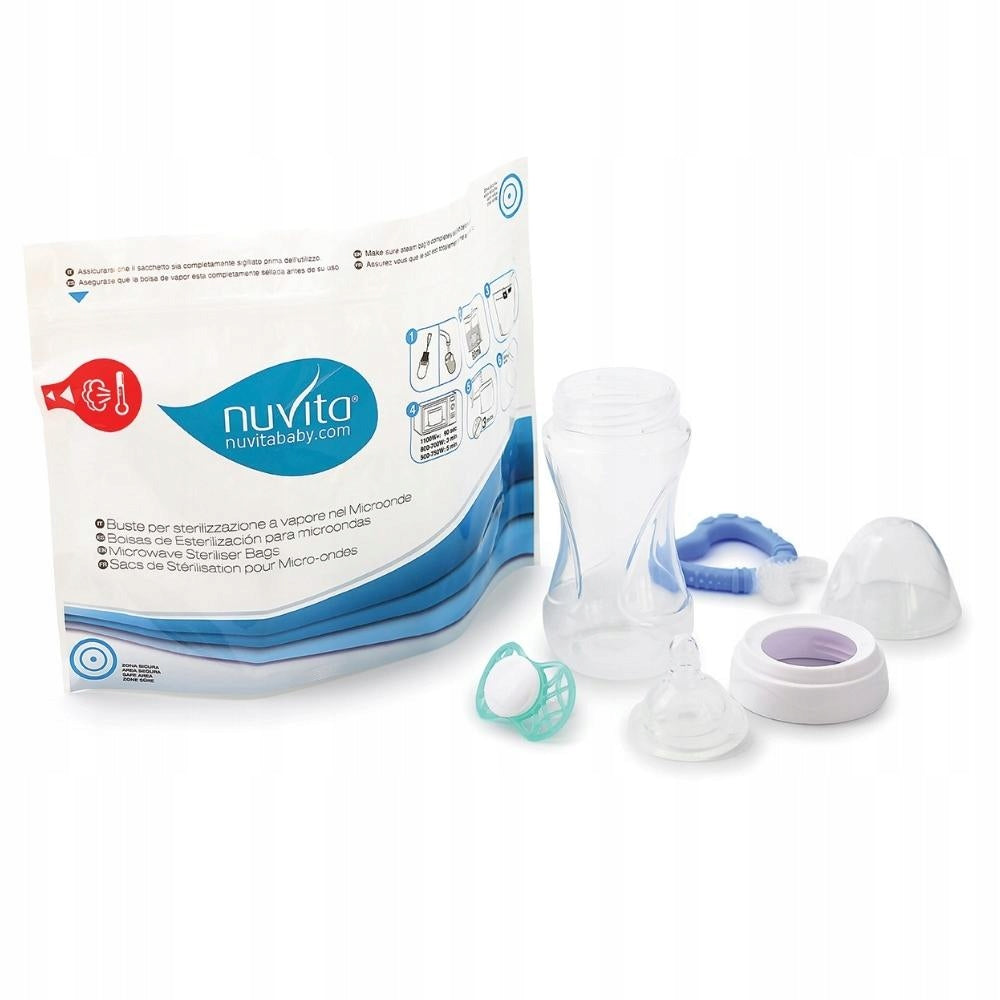 Microwave sterilization bags, 5 pcs, 100 use Nuvita