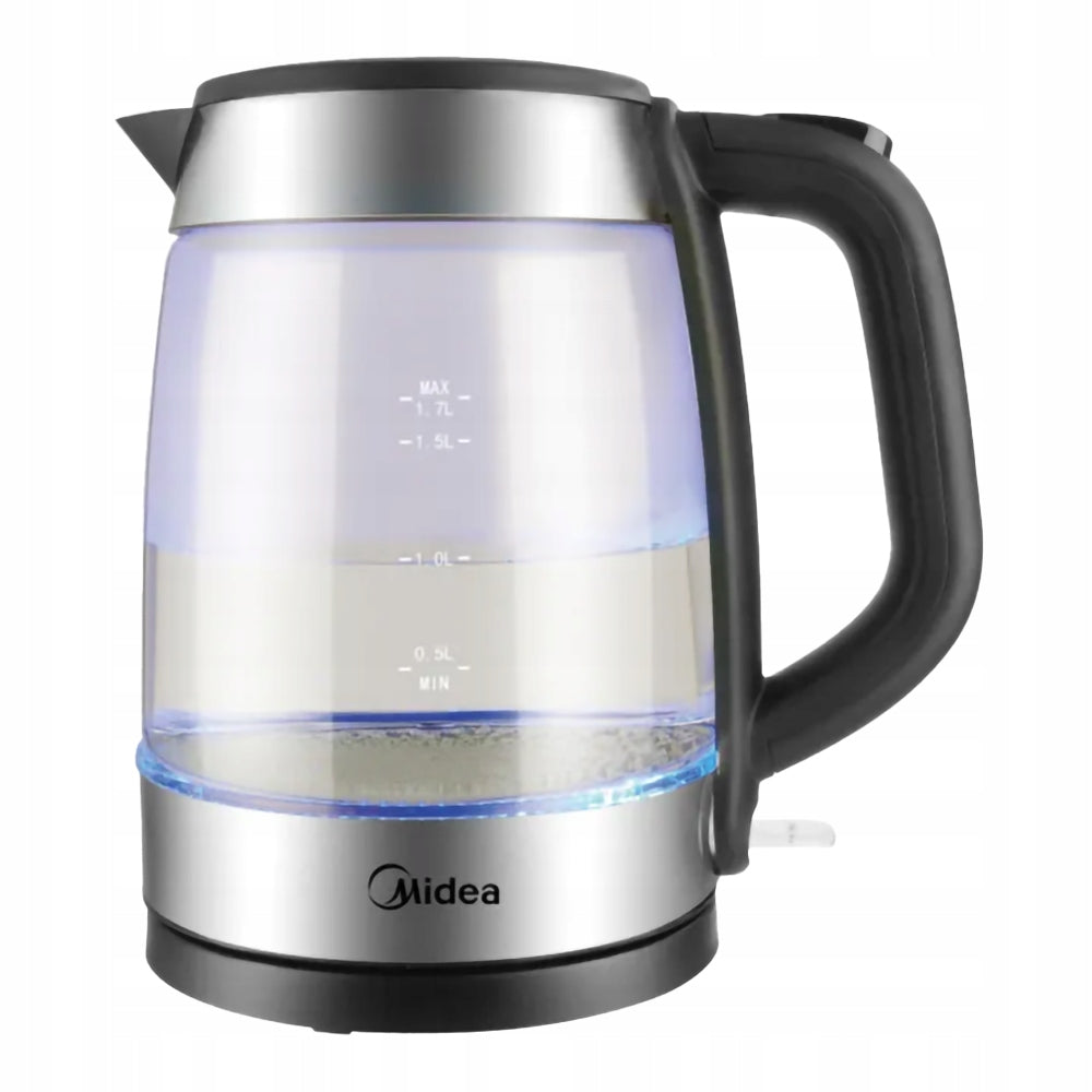 Midea Electric kettle 1,7L 2200W glass, filter, fast cooking, LED Packaging status original