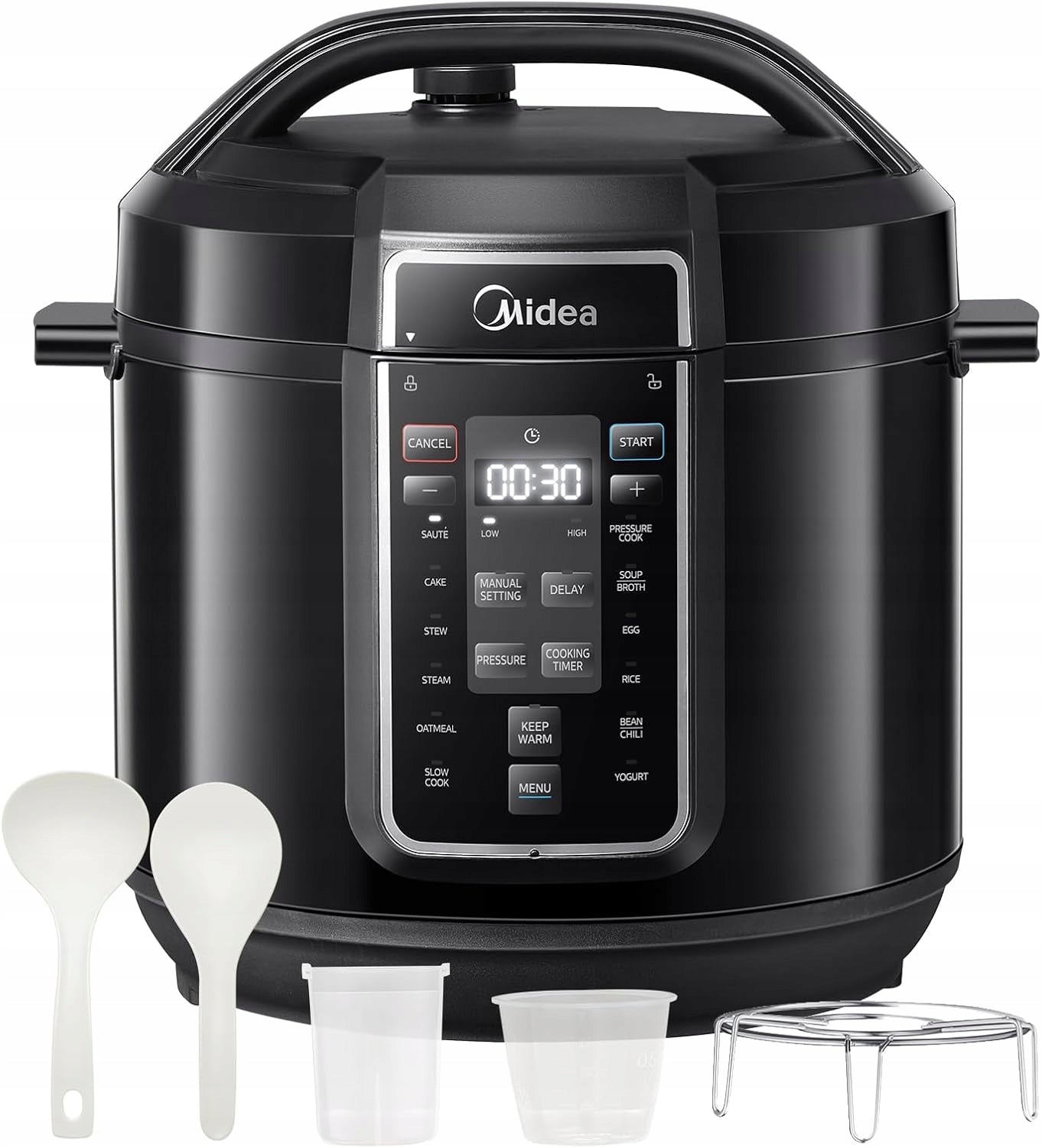 Midea Electric pressure cooker 9in1 8L 1500W Touch Inox 12 settings