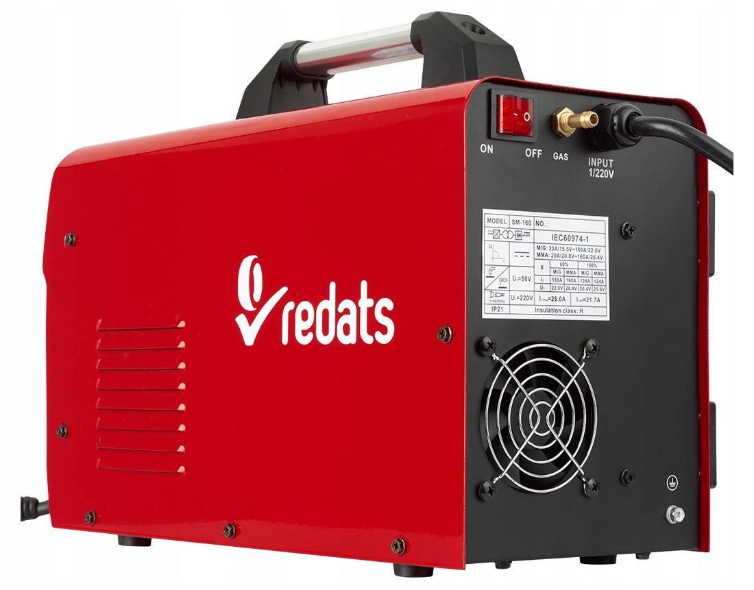 Migomat REDATS SM-160 welding machine, MIG 160A type Welding methods MIG/MAG MMA TIG