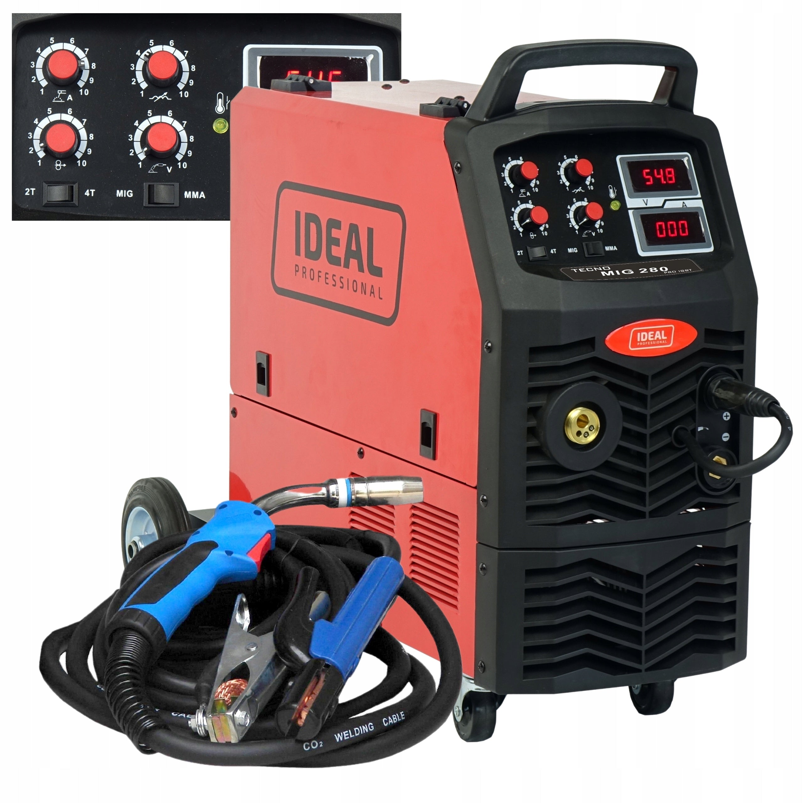 Migomat welder 2in1 TECNO MIG 280 MIG MAG MMA 280A inverter 4x4 400V