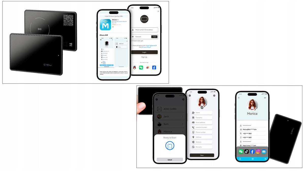 Mili GPS Locator BT APPLE IOS MiCard Pro Wallet Card BUSINESS CARD Manufacturer code MILI MiCard Pro wizytówka