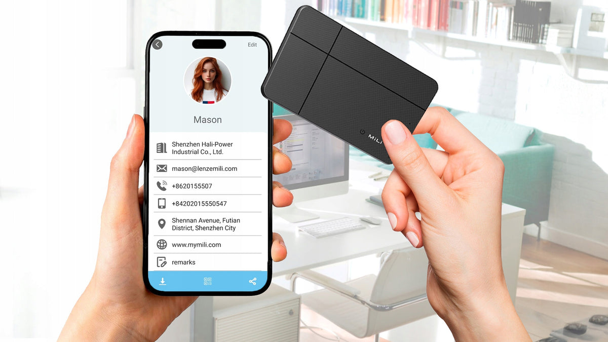 Mili MiCard Pro GPS Locator BT Wallet Card BUSINESS CARD QR ANDROID Manufacturer code MILI MiCard Pro wizytówka ANDROID