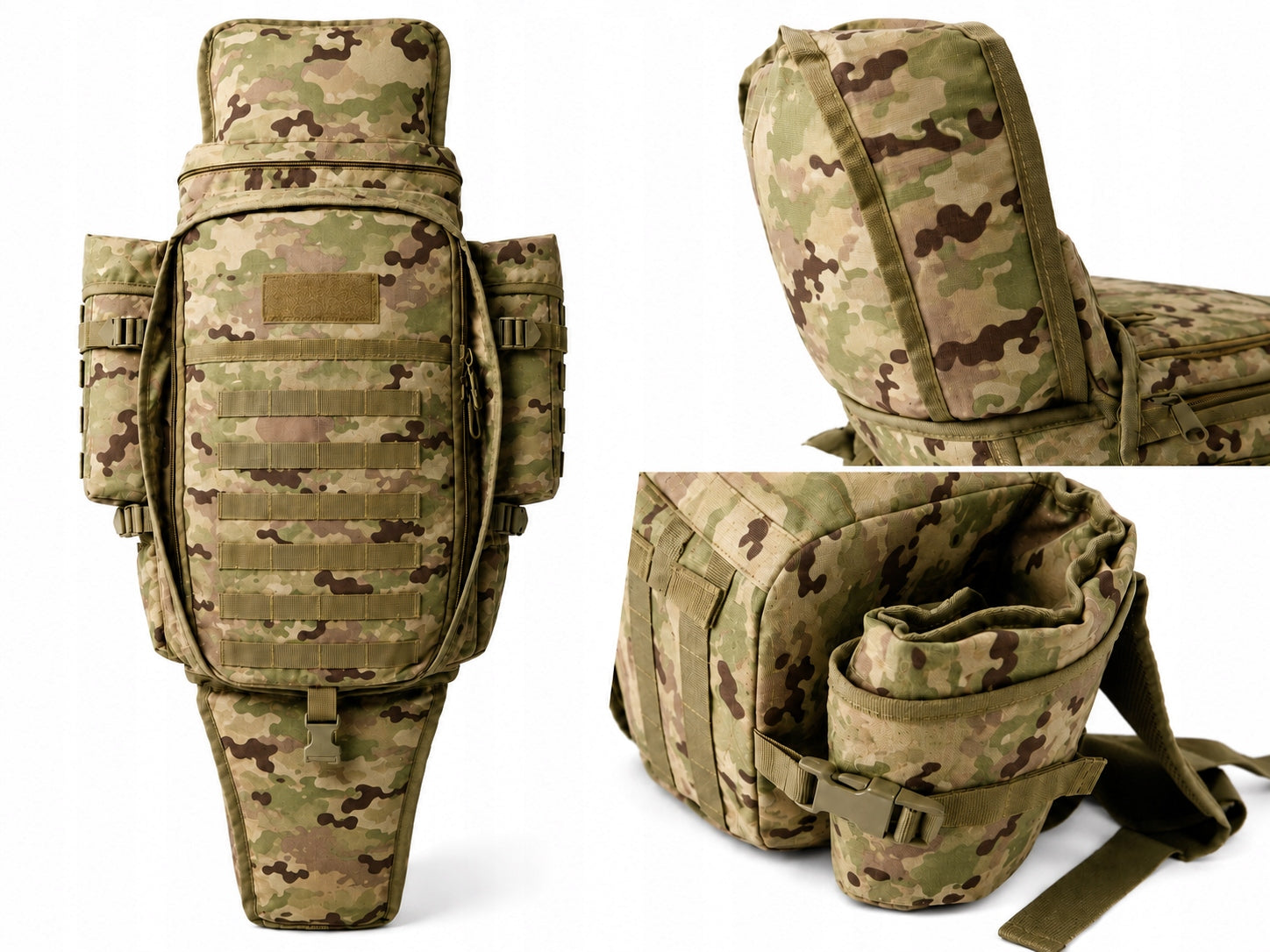 Military BACKPACK 70L Camo Tactical Military with Weapon Cover 120cm Packaging status original