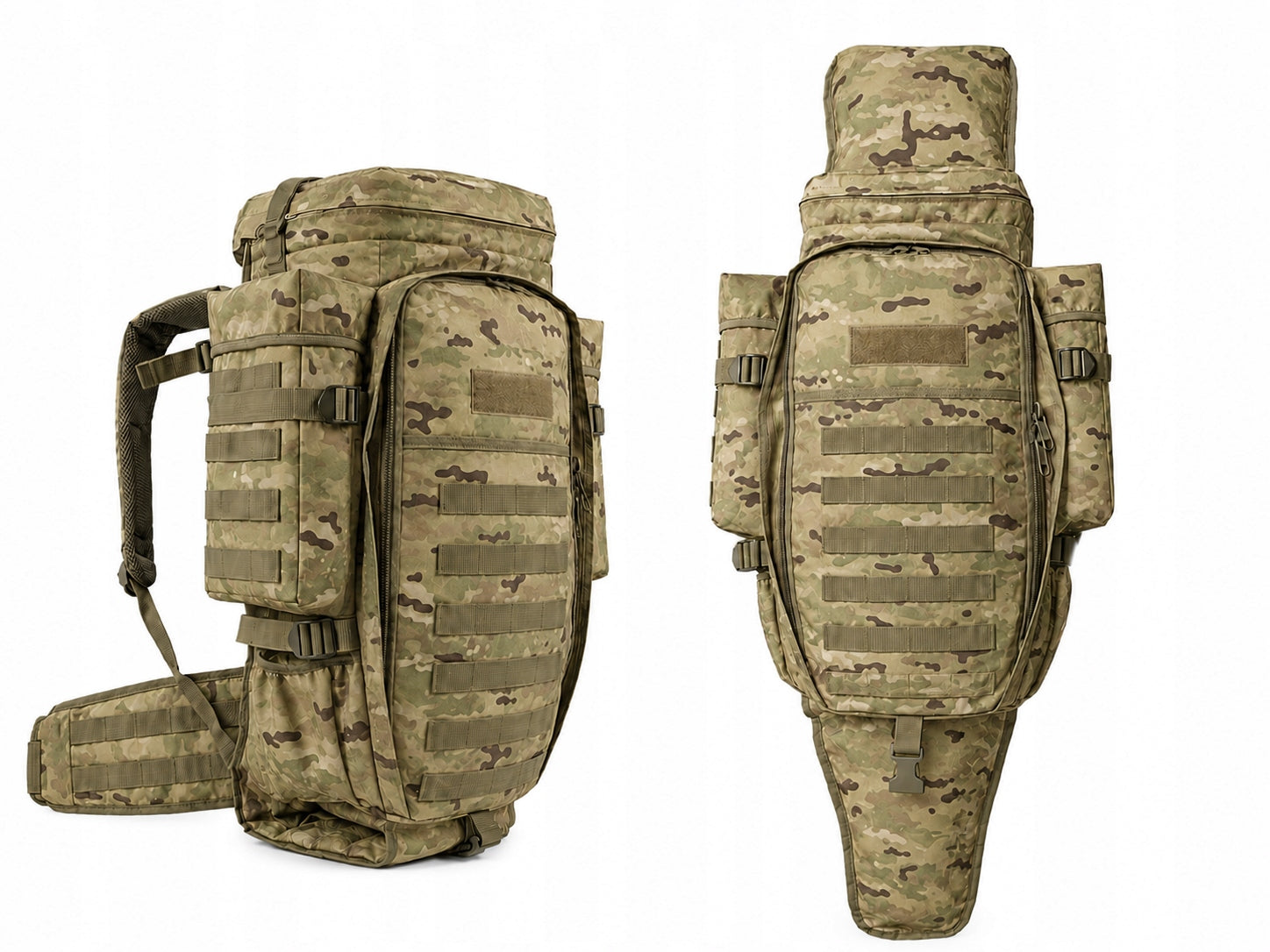 Military BACKPACK 70L Camo Tactical Military with Weapon Cover 120cm