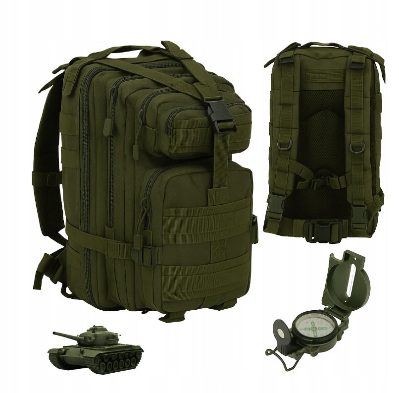 Military Backpack Khaki Tactical Military Survival 28L Hiking Men's