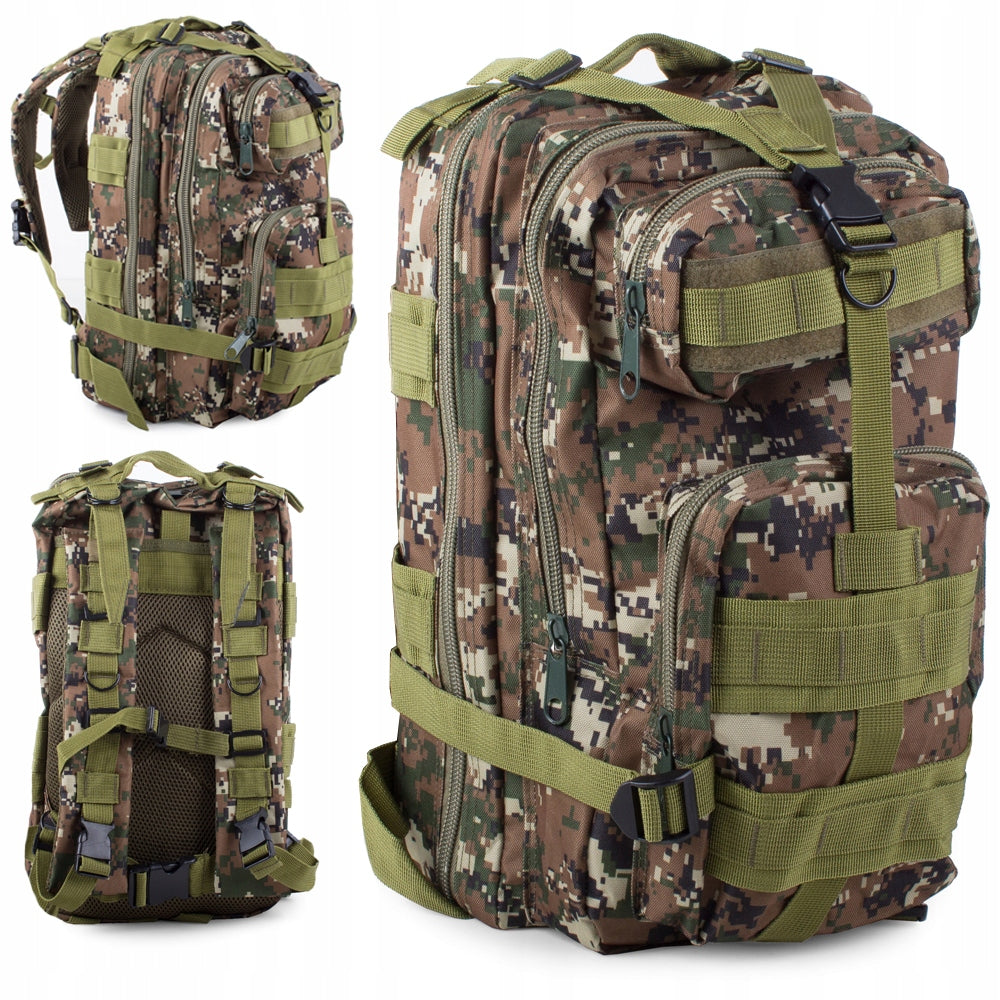 Military Backpack Tourist Survival Rescue 20-30 l green MORO