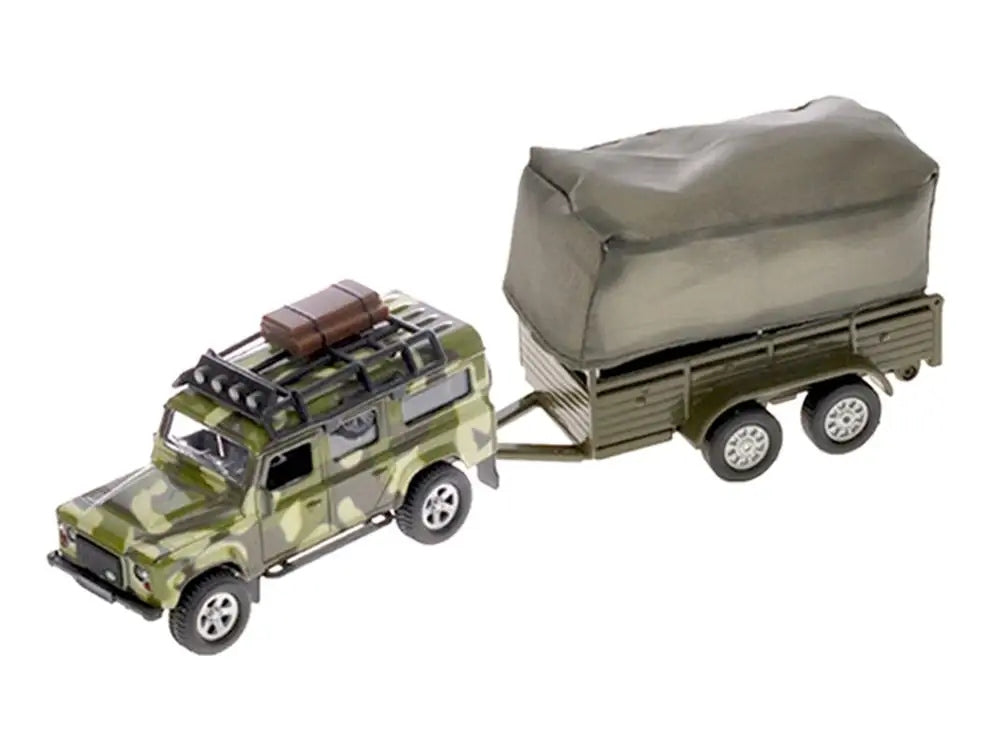 Military Land Rover with trailer 520027 07823 HKG Brand Kids Globe