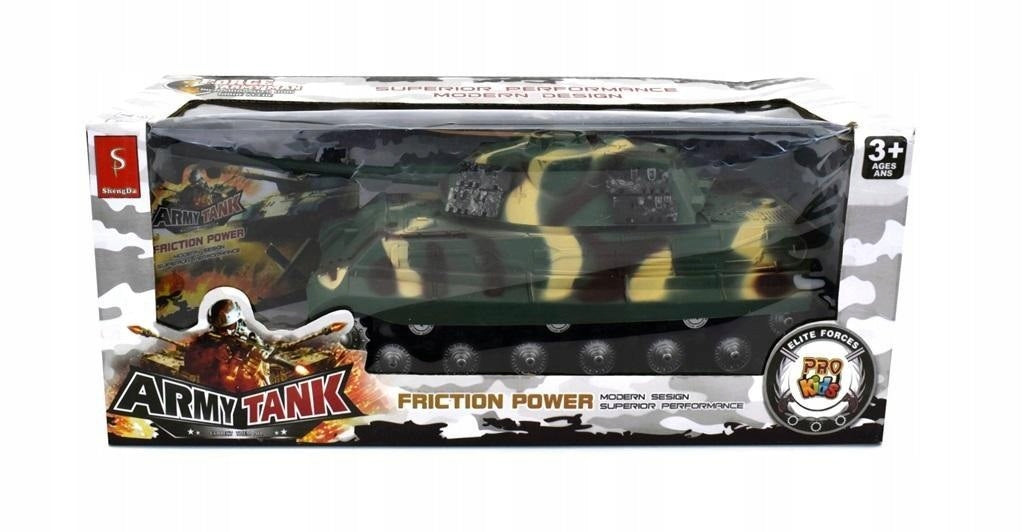 Military Tank Drive Frictional Sound Light Brand Pro Kids