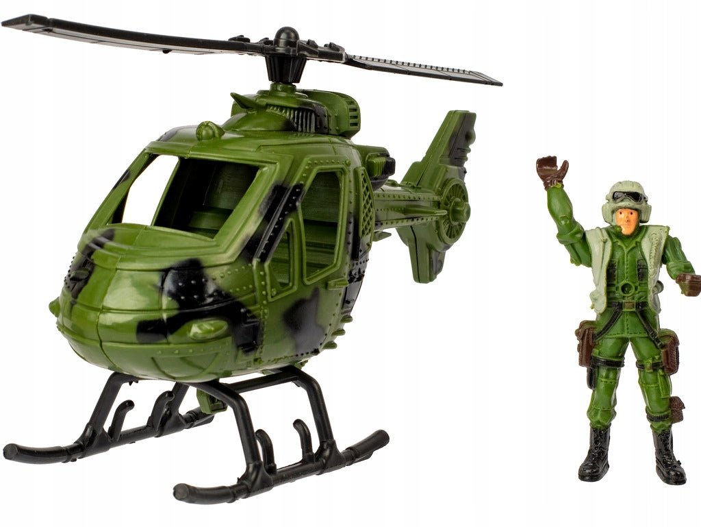 Military helicopter soldier Army pilot figurine Brand no brand