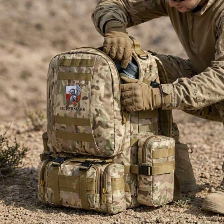 Military tactical backpack military tourist camo 50L survival Husarz Manufacturer code Plecak taktyczny wojskowy moro