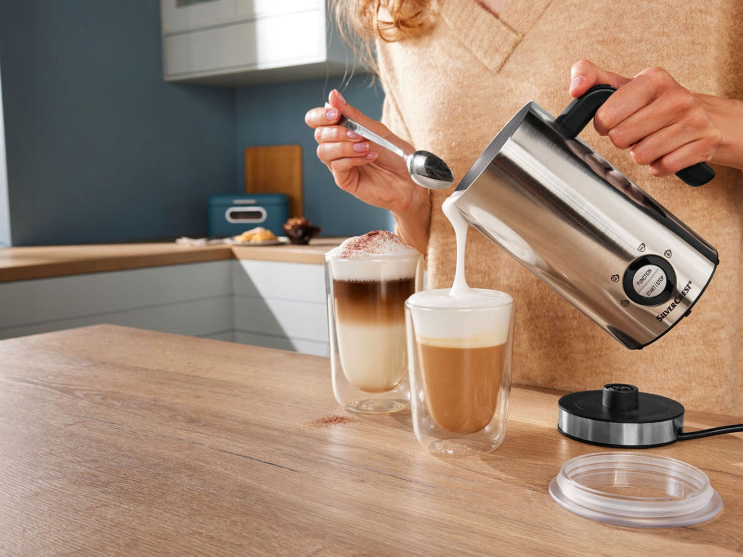 Milk frother 4 types of foam SILVERCREST Brand SilverCrest
