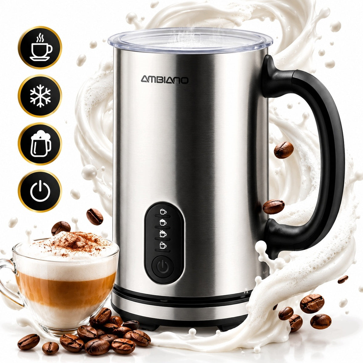 Milk frother AMBIANO GT-MF-03 500W Powerful 300ml Electric Manufacturer code GT-MF-03