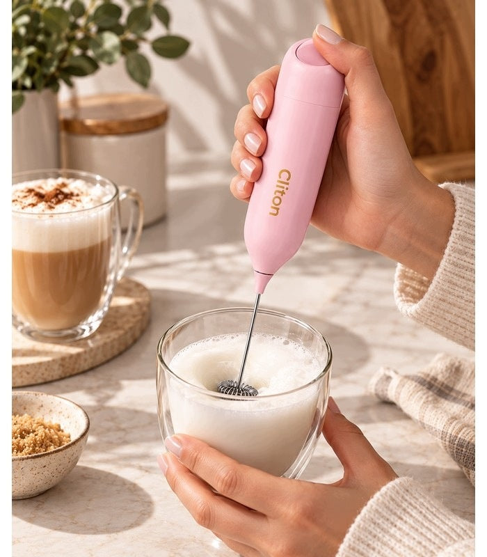 Milk frother SHP FOAMER pink with stand Packaging status original