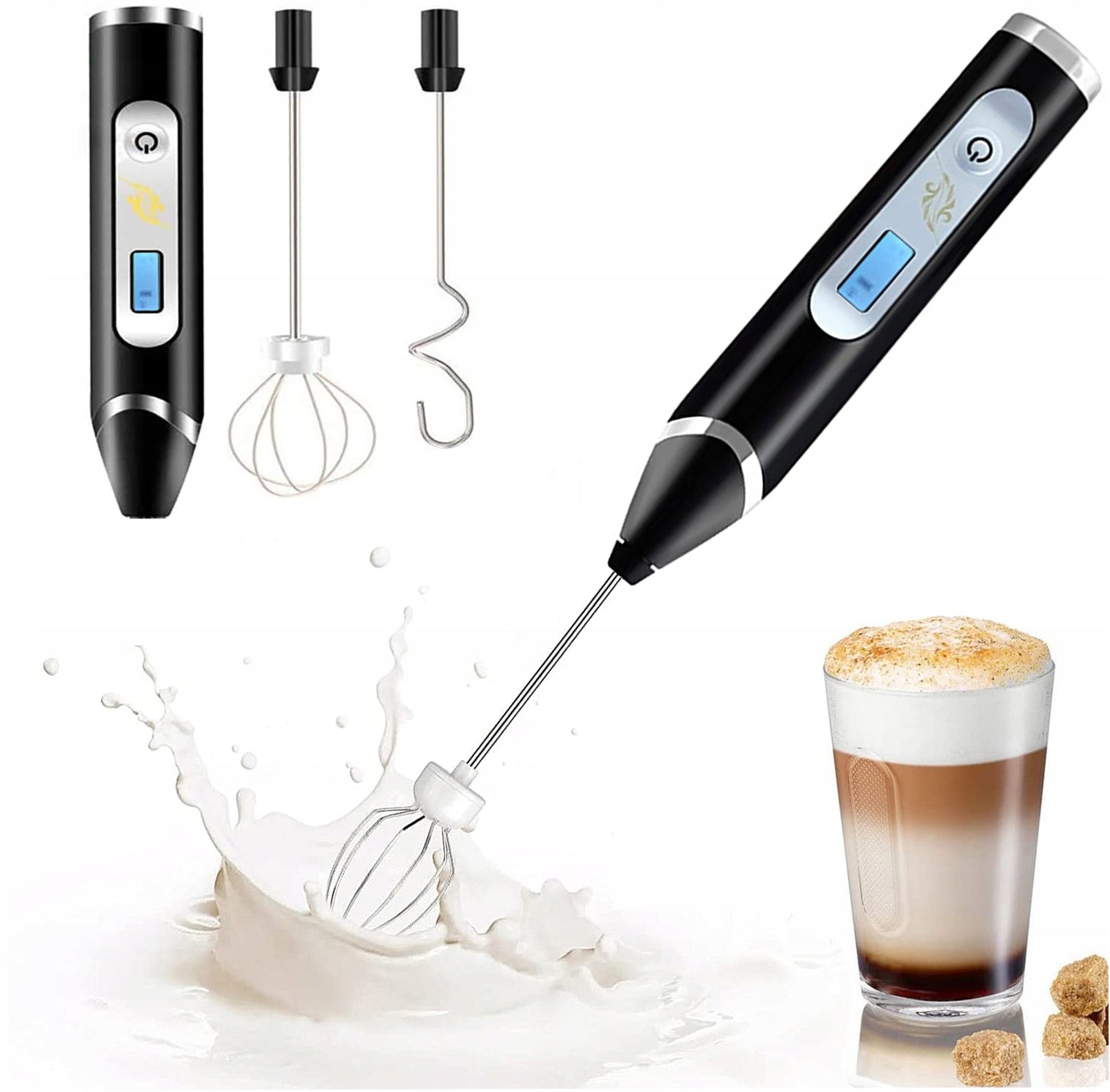 Milk frother blurr FROTHER COFFEE MILK MIXER ELECTRIC LCD