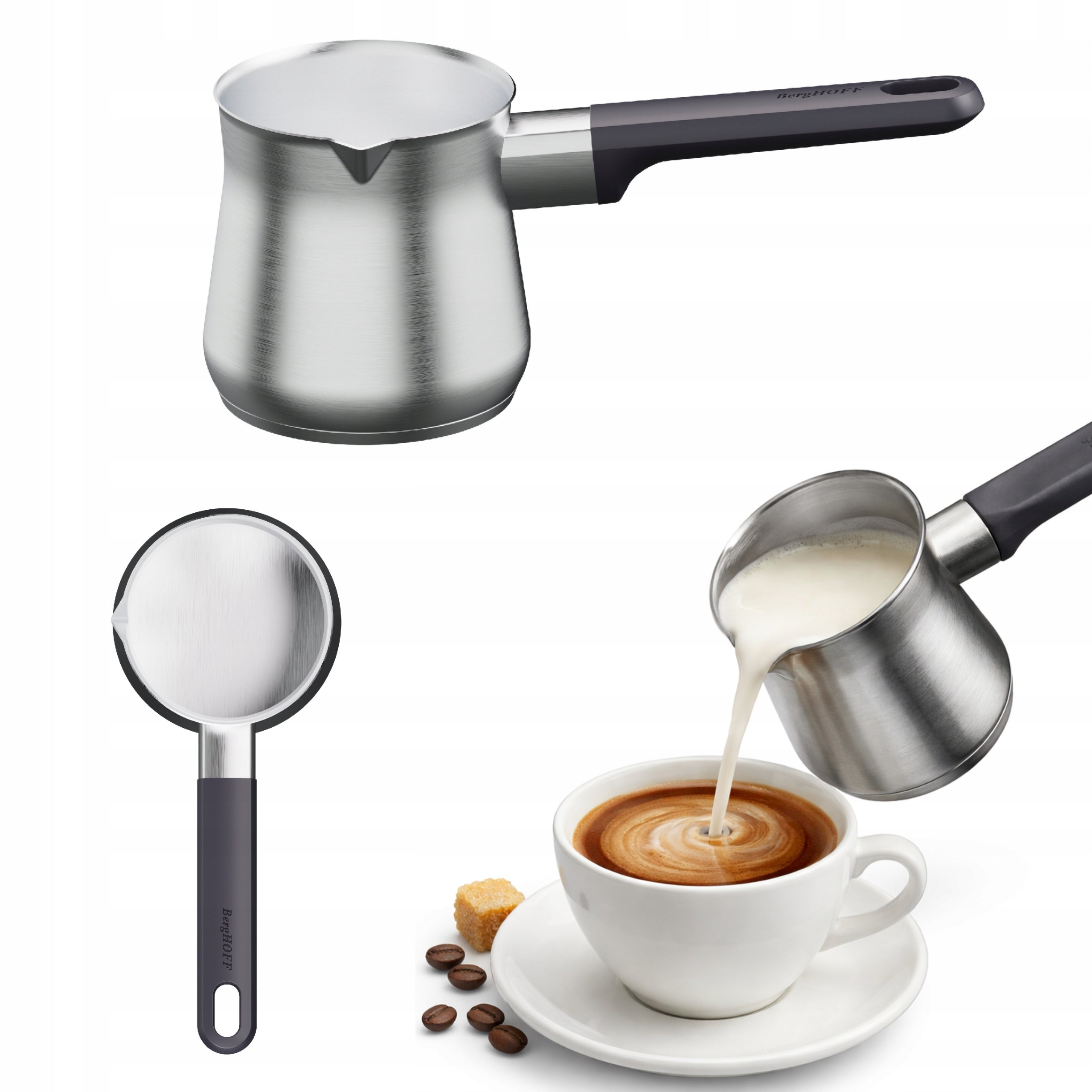 Milk frothing jug Coffee maker 0,5l Crucible Pot Leo BergHOFF