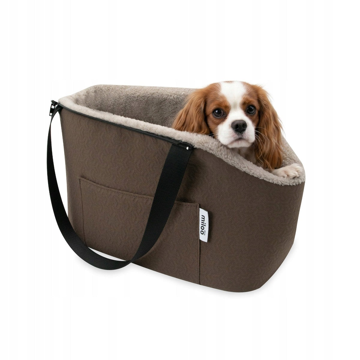 MilooPets Travelly Dog and Cat Carry Bag - Brown Packaging status original